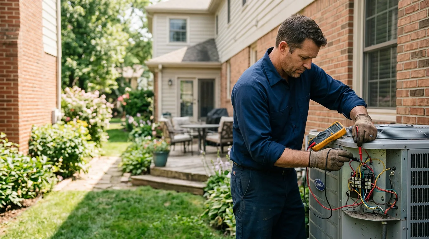 HVAC technician working near Cape Girardeau, MO